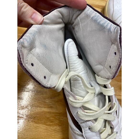 RHUDE RHECESS-HI Basketball Leather Sneakers size 12 Maroon (L1) main image 14
